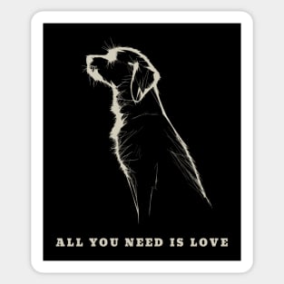 Dog: All You Need is Love Sticker